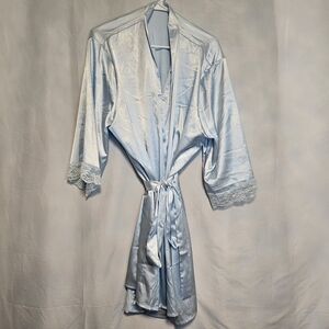 Light Blue Robe with Lace Details XXL